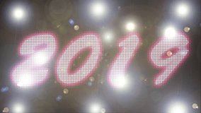 Happy New Year  2019! Ideal for Event, Background animation, 3d motion graphic, Hight definition quality, Beautiful visuality, Made this the generation technology, abstract visualisation - Powered by Shutterstock - Get 15% off with code: PIKWIZARD15