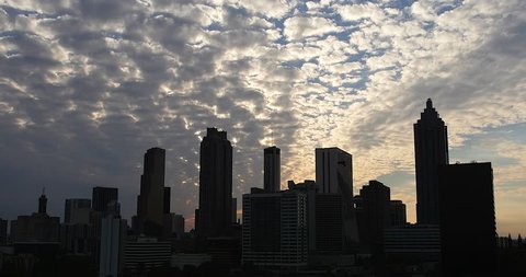 Atlanta Skyline Sunset Time Lapse