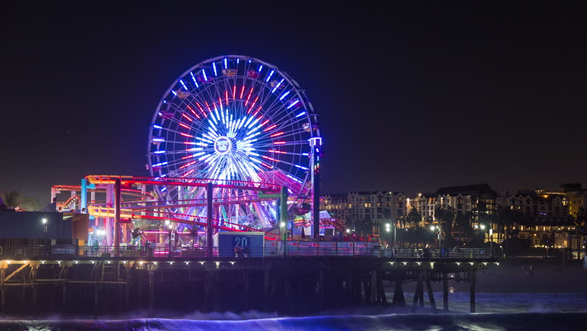 November 10th 2016 - Santa Monica Pier and Pacific Park Ferris Wheel Night ...