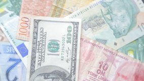 World currency, dollar, Euro, Peso, Real, Lira