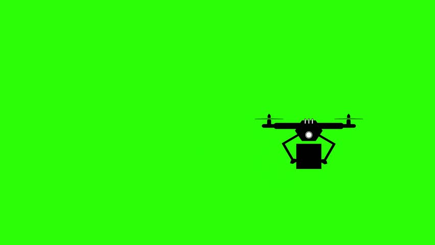 Quadrocopter with package, animation green screen | Shutterstock HD Video #21266413
