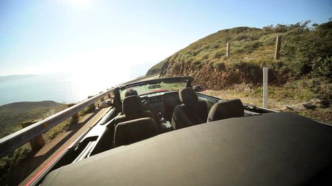 Dream vacation road trip driving a Cabriolet convertible