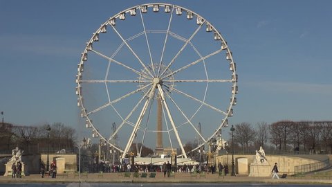 Ferris-wheel in Paris from Tuileries Gardens