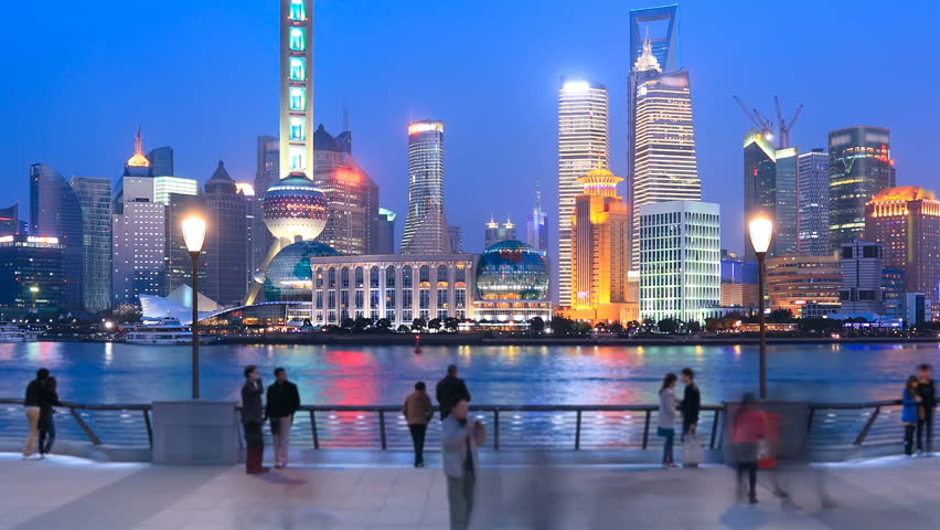 Shanghai Pudong viewed from the Bund, China. Timelapse(Zoom Out).
  >>> Please search similar: " ShanghaiSkyline " .