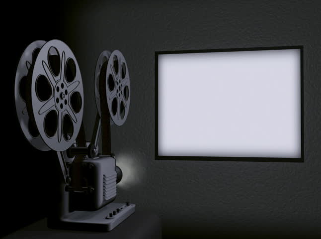 movie projector and screen