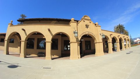 Santa Barbara 5. The Santa Barbara train station. Shot on a bright sunny day with a fisheye lens. 