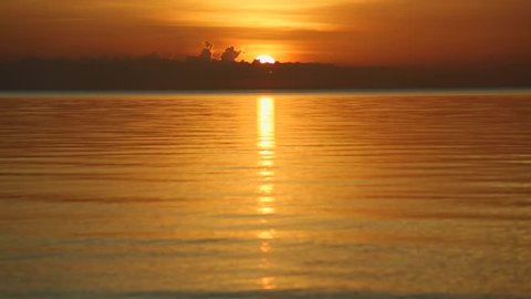 Sunset in the ocean, Kei Islands. (Timelapse)