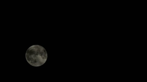 perigee, supermoon, full, moon with clouds, time lapse
