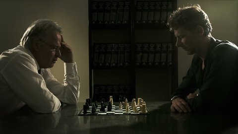 Sequence (multiple shots) - The Art of Conflict - An emotional chess game  Stock Video