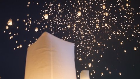Sky lantern festival(yee peng lanna)in Chaing Mai, Thailand
