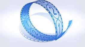 Movie Film footage with digital numbers.abstract multimedia videography.35mm movie film & 35mm film strip. cg_01422