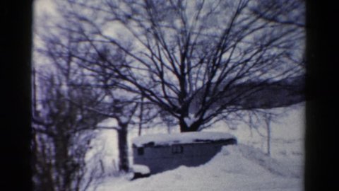 OHIO 1954: a snow covered countryside landscape under a cloudy sky