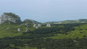 Panorama of the coast of the Crimea Mountain Bink Isar Crimea.