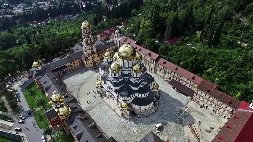 Church in the mountains by the sea, the monastery, the Caucasus
