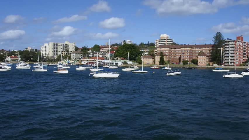 Panoramic landscape and seascape view of Manly in Sydney New South Wales, Australia