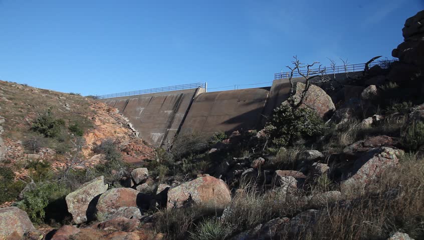 Dam in Wichita Mountain Wildlife Refuge.