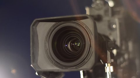 Lens camera closeup