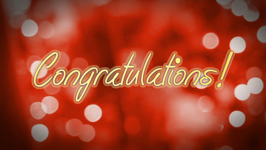 Congratulations Message On Romantic Background, Stock