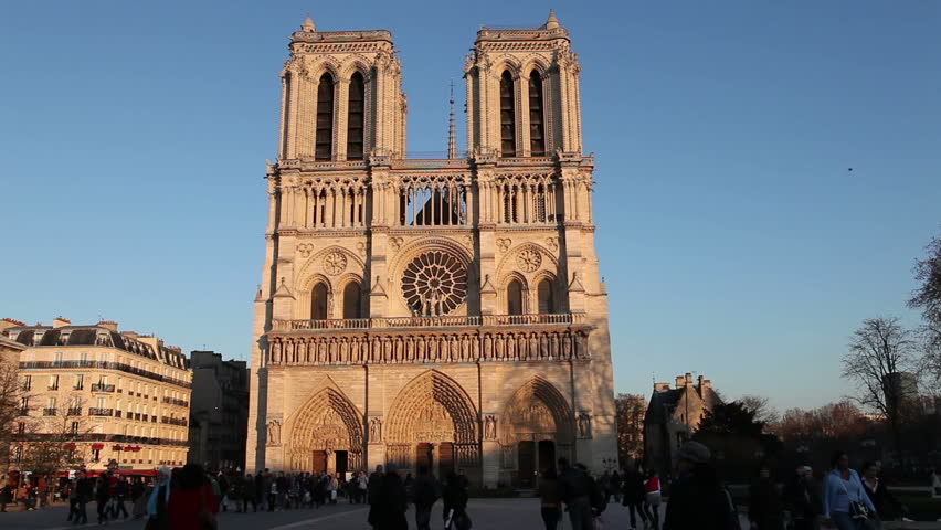 Notre Dame de Paris at sunset, Paris