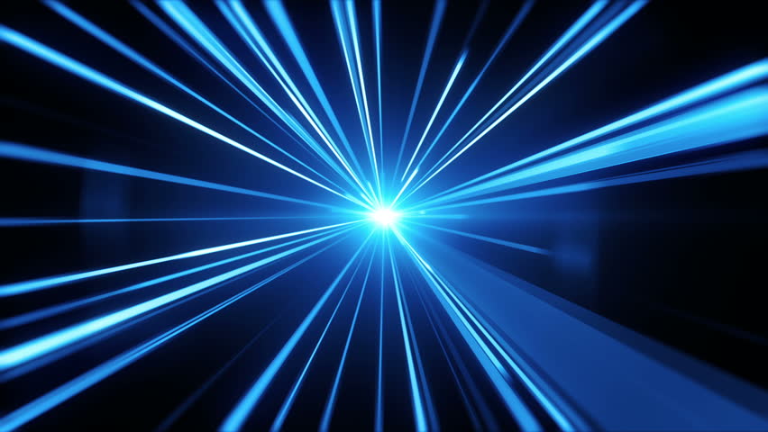 Blue Light Streaks. Abstract Motion Stock Footage Video (100% Royalty