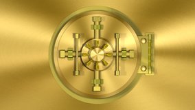 Bank Vault Door Gold Transition (HD). 1080p formated transition of a bank vault opening and camera following inside
NOTE: You can reverse the clip to get the opposite effect of closing. Audio included