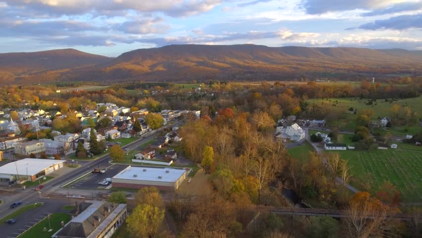 Aerial video Shenandoah County mountains VA