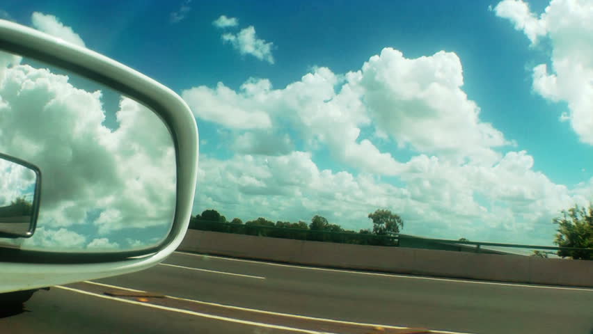 Australia - Driving - side mirror view