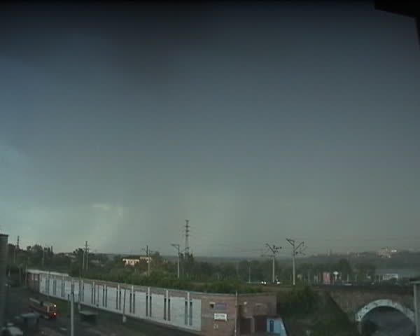 Huge lightning in the city