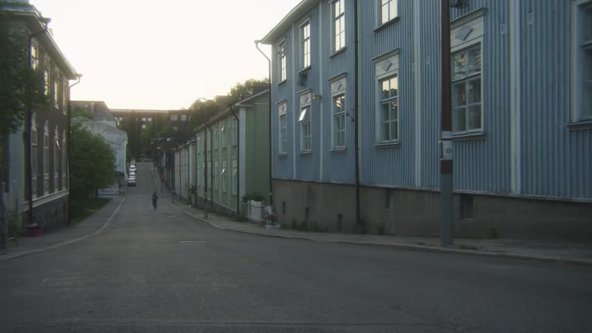 Old town houses in Finland