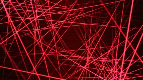 Moving through Light/Laser Beams Animation Animation - Loop Red
