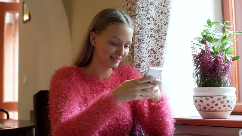 fluffy sweater girl