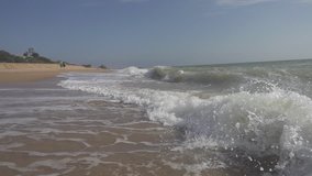 Atlantic coast. Video recorded on a Sony camera with a frequency of 250 frames per second 