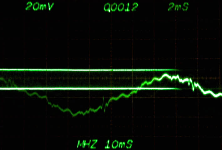 Crackle line on waveform