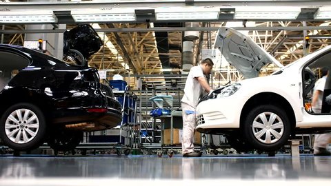 Car Assembly Plant in Chengdu, China - September 19, 2014. Chengdu economic growth. State-level economic and technological development zone of Chengdu.