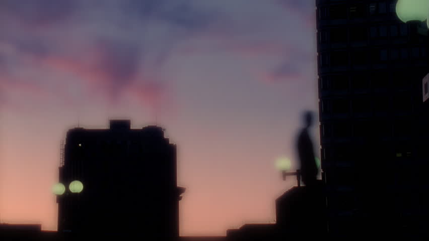 Silhouette of people walking in city