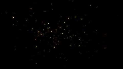 Swarm of Fireflies – with alpha channel for easy compositing into your own scenes.