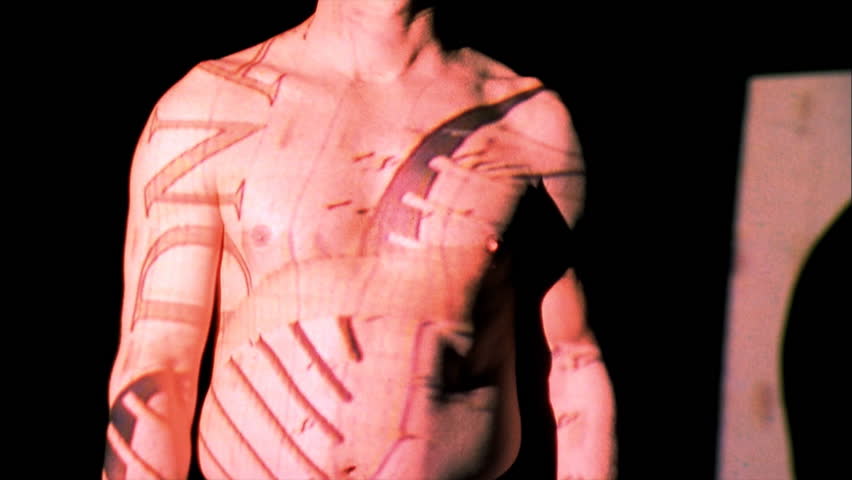 ECG projected on bare torso