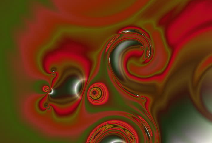 Red and green optical swirls