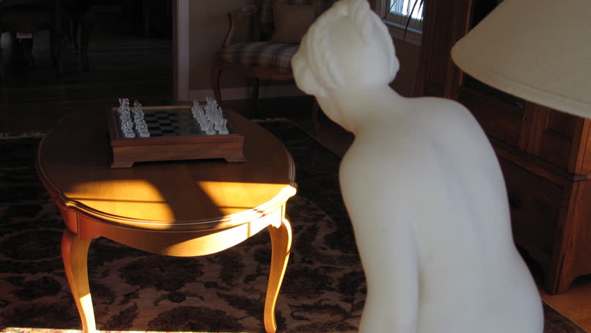 Time lapse of sunlight moving through living room