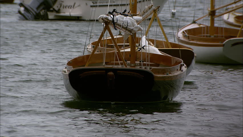 Close up of empty sailboat