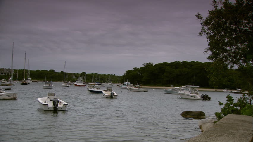 Floating boats in harbor