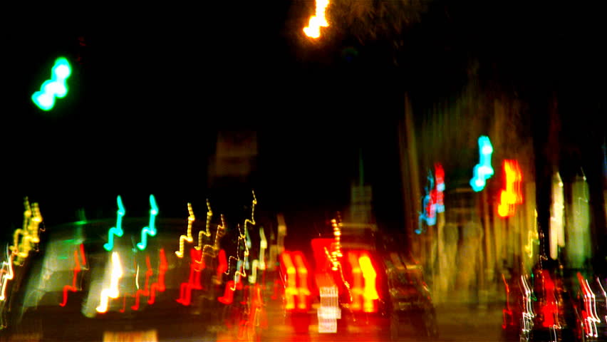 Nighttime traffic in city 4