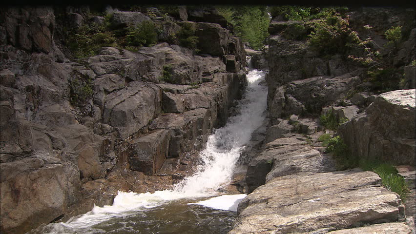Rushing water in brook and stream
