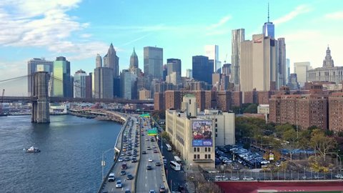 Aerial Night View Of Manhattan の動画素材 ロイヤリティフリー Shutterstock