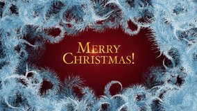 Merry Christmas seamless animated title with growing frost pattern for Christmas videos, broadcast, TV, show, corporate videos, Christmas events and party, night clubs and restaurants. 