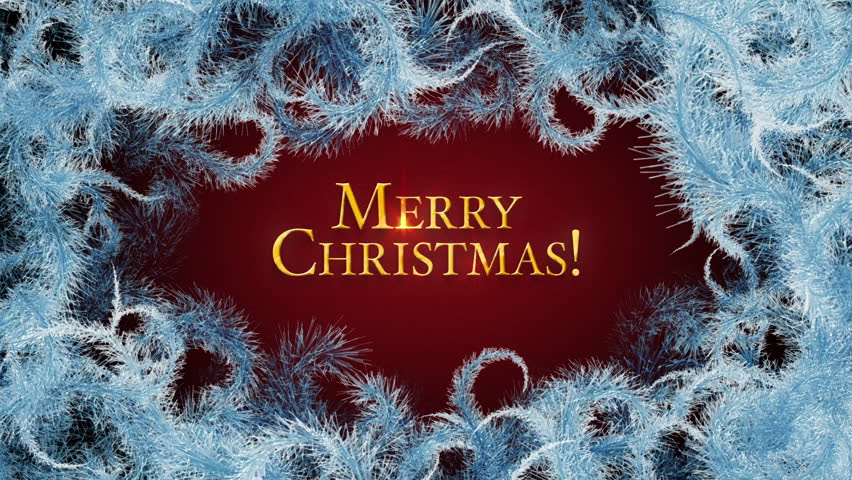 Merry Christmas seamless animated title with growing frost pattern for Christmas videos, broadcast, TV, show, corporate videos, Christmas events and party, night clubs and restaurants.  | Shutterstock HD Video #21596185