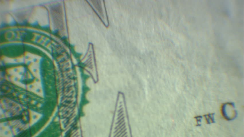 Closeup of 1 dollar bill