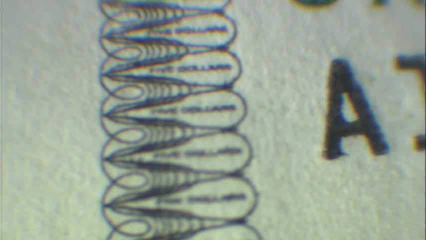 Closeup of 5 dollar bill