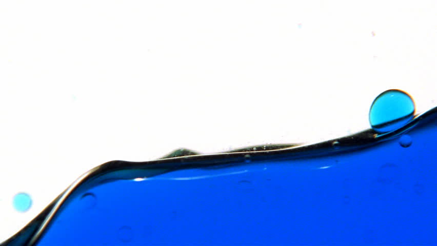 Blue liquid moving