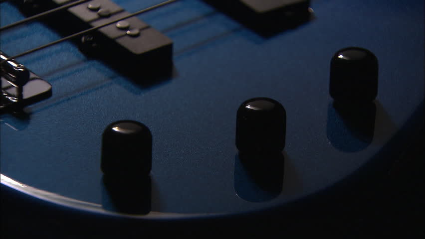 Electric blue guitar